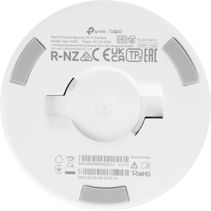 Камера видеонаблюдения IP TP-LINK Tapo C202,  1920х1080 pix,  3.83 мм,  белый