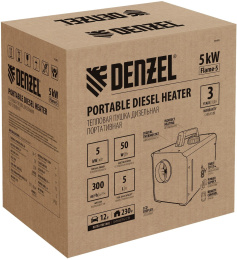 Тепловая пушка дизельная Denzel Flame-5 5000Вт желтый/черный