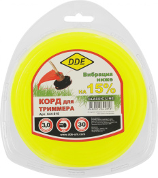 Леска для садовых триммеров DDE 644-818, 3мм, 30м