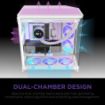Корпус без блока питания Case NZXT H9 Flow RGB+ 2025 , Midi-Tower, TG, 6x140mm RGB + 1x120mm RGB, 2xUSB-A 3.2 + 1xUSB-C 3.2, E-ATX, ATX, mATX, mITX White (CM-H92FW-P1)