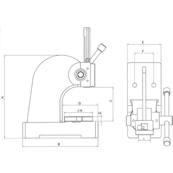 Реечный пресс CNIC LTY00 1 т, ход 150 мм 32653