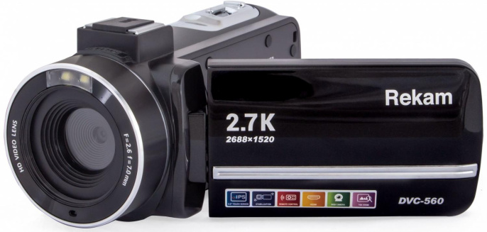 Видеокамера Rekam DVC-560, черный, Flash