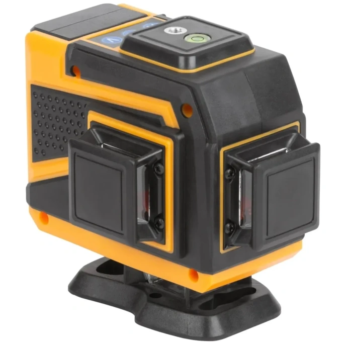 Лазерный самоуспокаивающийся уровень FIT зеленые лучи, 3 плоскости 360 гр, диапазон 20 м, Li-Ion аккумулятор, 2 уровня яркости, без треноги 18668