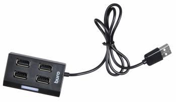 Хаб (разветвитель) Buro BU-HUB4-U2.0, черный