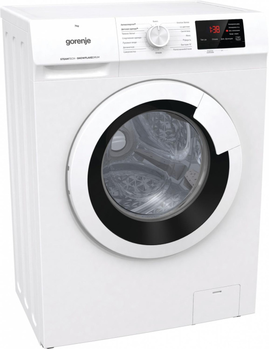Стиральная машина Gorenje WHE72SFS, с фронтальной загрузкой, 7кг, 1200об/мин, с паром
