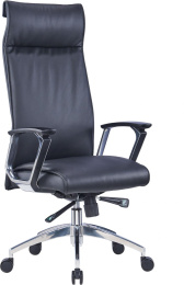 Кресло руководителя Cactus CS-LBK-BARSELONA, кожа, до 120кг, черный