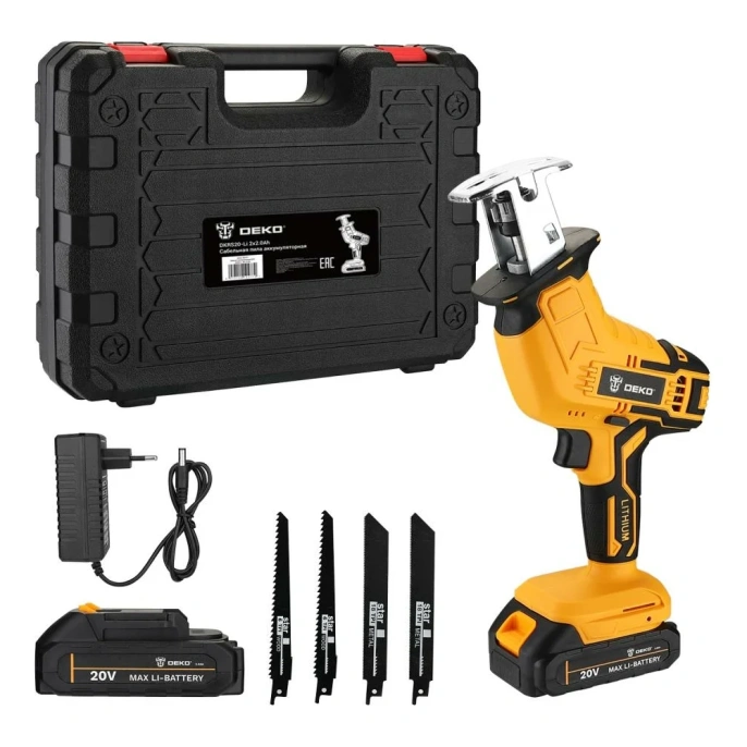 Аккумуляторная сабельная пила DEKO DKRS20-Li 063-4311