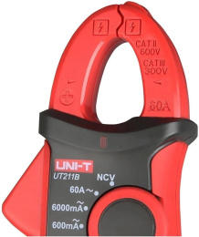 Клещи токоизмерительные Uni-T UT211B цифр. измер.ток:переменный/постоянный красный/черный