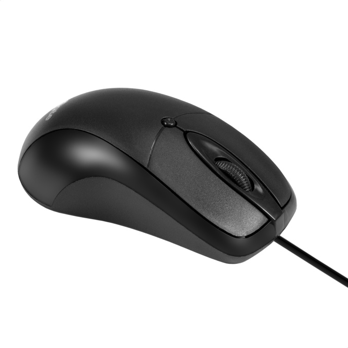Мышь ExeGate Professional Standard B100L (USB, оптическая, 1000dpi, 3D, 3 кнопки и колесо прокрутки, длина кабеля 2м, черная, Color Box) EX298196RUS