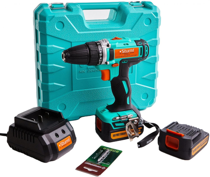 Шуруповерт STURM! CD3614, 2Ач,  с двумя аккумуляторами