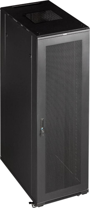 Шкаф серверный Lanmaster TWT-CBB-32U-6X10-G1 напольный 32U 600x1000мм пер.дв.стекл задн.дв.двуст. 2 бок.пан. 800кг черный