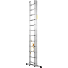Профессиональная трехсекционная лестница Inforce 3x12 шириной 480мм ЛП-03-20