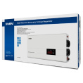 Стабилизатор SVEN AVR SLIM-2000 LCD 1200Вт,Входное 140-260В, 2*CEE7/4 розетки, настенное крепление . SV-013950
