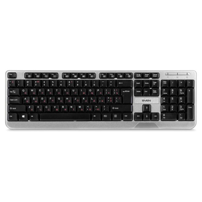Комплект клавиатура+мышь проводной SVEN KB-S330C черный (USB, 1200dpi) (SV-017309)
