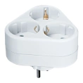 Разветвитель Navigator 94 693 NAD-S-3E-WH 3 гнезда треугольник с заземлением 94693