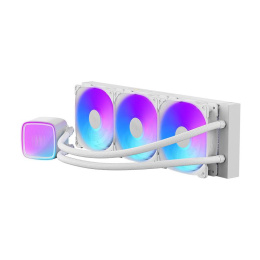 Система жидкостного охлаждения/ Water Cooling System Geometric Future Eskimo Pro 360 240W, 360mm, ARGB, White/ Fans: 3x120mm, 80.81CFM, 34.2dBA, 2000RPM/ Pump height 54mm, 3200RPM, Rad thickness 27mm/ S: 1851, 1700, 1200, 115X, 2011, 2066, AM5, AM4 (1C251