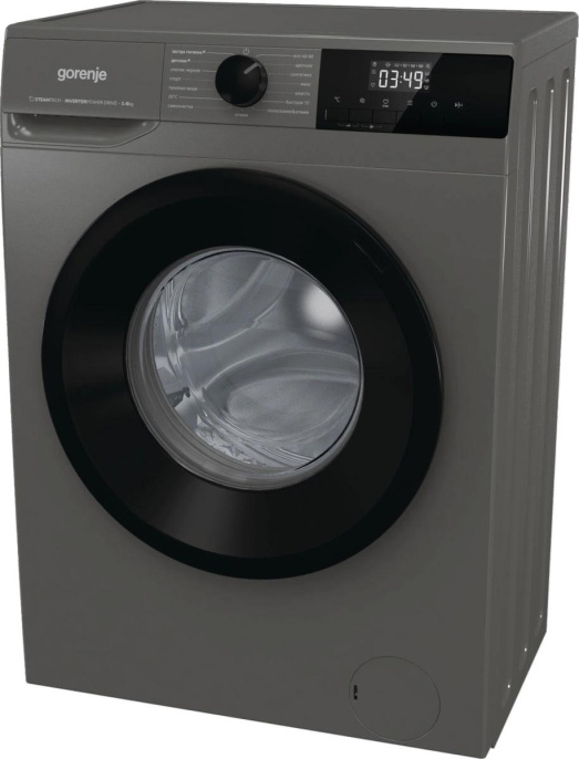 Стиральная машина Gorenje WNHPI84AS/AR, с фронтальной загрузкой, 8кг, 1400об/мин, с паром, инверторная