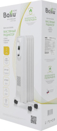 Масляный радиатор Ballu Comfort BOH/CM-05WDN, с терморегулятором, 1000Вт, 5 секций, 3 режима, белый
