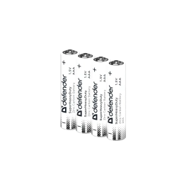 Батарейка солевая R03-4S ААА, шринк, 4 шт., Zinc, Defender,56026