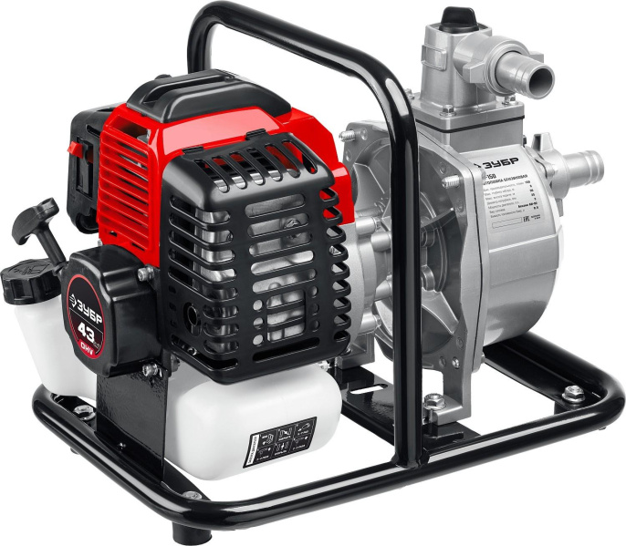 Мотопомпа бензиновая Зубр Мастер МП-150, для чистой воды, 150л/мин