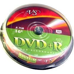 Диски VS DVD+R 4.7Gb, 16x, Cake Box 10шт. 620533