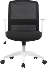 Кресло Cactus CS-WMC333-BK, сетка/ткань, до 100кг, фиксированные подлокотники,  черный