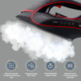 Утюг DOMFY DSC-EI606, с паровым ударом, 2600Вт, с автоотключением, черный и красный