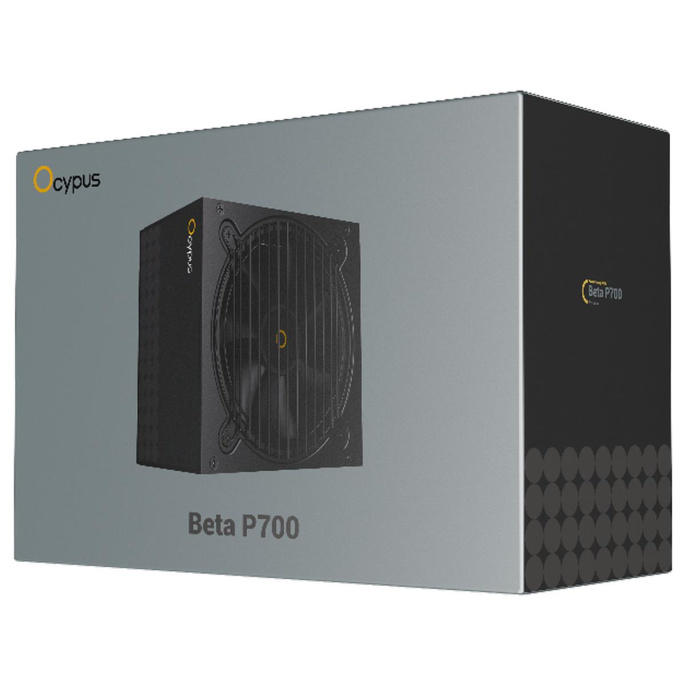 Блок питания Ocypus Beta P700 BK 700W Beta-P700-N1HDBK024X-EU ATX 12V V2.53, 3,3V-16А, 5V-16А, 12V-53А, -12V-0.5А, 5Vsb-2.5А, 1x24pin, 2х4+4pin, 2х6+2pin, 2хSATA, 2x4Pin Peripheral, OVP/SCP/OPP, 120mm, Hydraulic bearing, 150x140x86мм