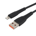 Кабель GoPower GP07L USB m -Lightning m 1.0м 2.4A силикон черный 1/200/800 (00-00022798)