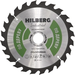 Диск пильный Hilberg Industrial Дерево 216x30x24Т HW216