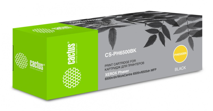Картридж лазерный Cactus CS-PH6500BK 106R01604 черный 3000стр. для Xerox Phaser 6500/WorkCentre 6505