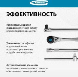 Набор инструментов Gross 14147 24 предмета жесткий кейс