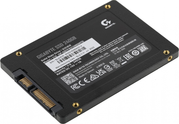 Твердотельный накопитель SSD Gigabyte GP-GSTFS31240GNTD 240GB 2.5" Client SATA 6Gb/s, 560/540, IOPS 50/75K, MTBF 2M, 100TBW RTL {40} 803711