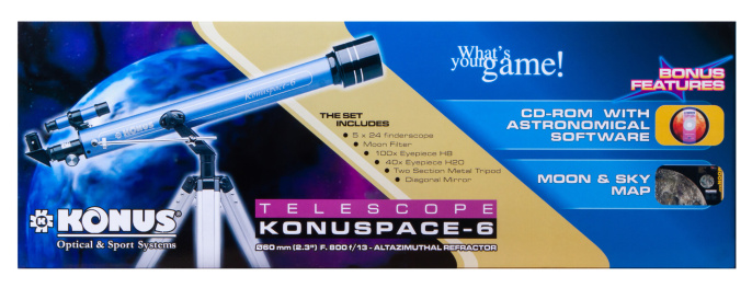 Телескоп KONUS KONUSPACE-6 60/800 AZ 76621