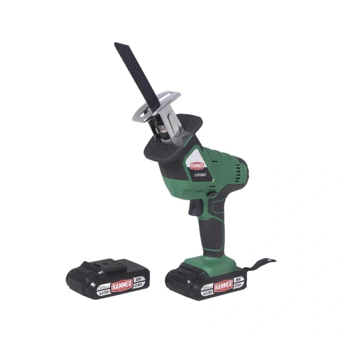 Аккумуляторная сабельная пила Hammer LZK18DC 18 В, 2x2 Ач, LiION 0-2500 ход/мин, в кейсе 827255