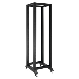 Стойка ExeGate EOR2-42U.1000.BLACK (открытая телекоммуникационная 19", 42U, двухрамная, усиленная, с роликовыми опорами, раздвижная, В2055хШ600х Г(550-790) мм, цвет черный RAL 9004) EX301164RUS