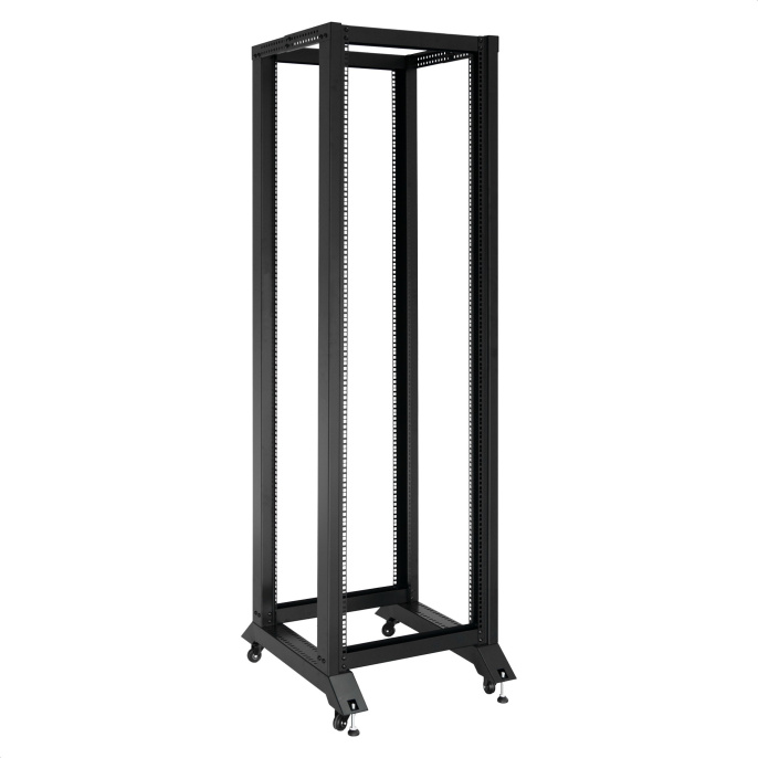 Стойка ExeGate EOR2-42U.1000.BLACK (открытая телекоммуникационная 19", 42U, двухрамная, усиленная, с роликовыми опорами, раздвижная, В2055хШ600х Г(550-790) мм, цвет черный RAL 9004) EX301164RUS