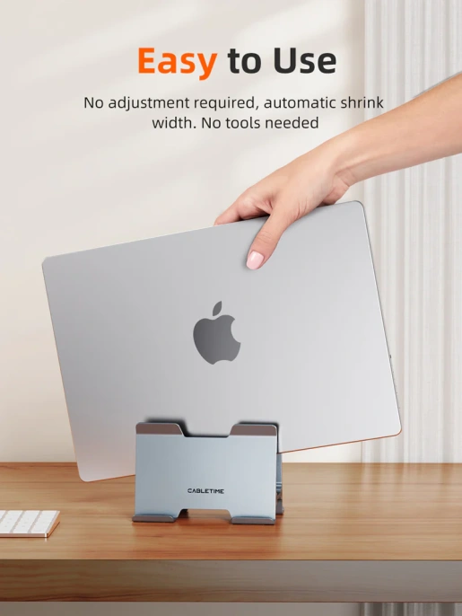 Вертикальная подставка CABLETIME CS17G (CT-VLP03-AG) для ноутбука Gravity