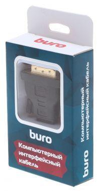 Адаптер Buro DVI-D m - HDMI f , GOLD , черный [bhp ret ada_hdmi-dvi]