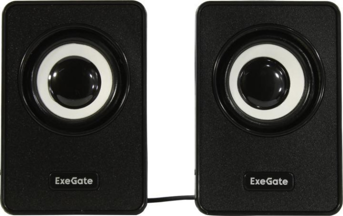 Акустическая система 2.0 ExeGate Disco 120 питание USB, 2х3Вт 6Вт RMS , 100-20000Гц, черный, Color Box EX287054RUS