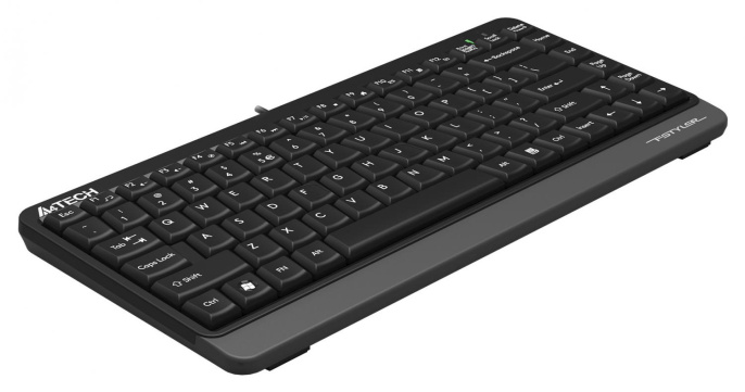 Клавиатура A4TECH Fstyler FKS11, USB, мембранная, черный/серый [fks11 grey]