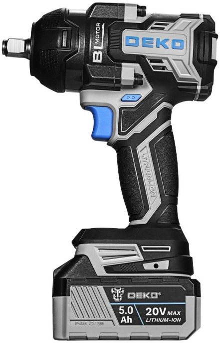 Гайковерт Deko ZKIS20 Pro Max аккум. патрон:квад.1/2" кейс в комплекте 083-1089