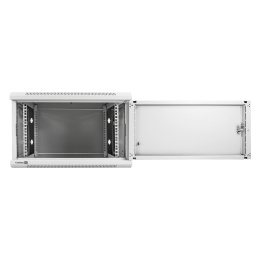 Шкаф телекоммуникационный 19" настенный 6U ExeGate EC-WM-6U.450.M.GREY (19”, 6U, 600x450x370mm (ШхГхВ), передняя дверь металл, съемные боковые панели, пыле- и влагозащита IP23, светло-серый RAL 7035) EX298611RUS