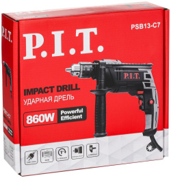 Дрель ударная P.I.T. PSB13-C7 850Вт ключевой реверс