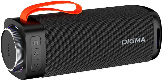 Колонка порт. Digma D-PS1522 черный 60W 2.0 BT 10м 3000mAh (PS1522B)
