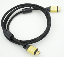 Кабель аудио-видео HDMI m /HDMI m 1.8м. феррит.кольца позолоч.конт. черный BEHPEX