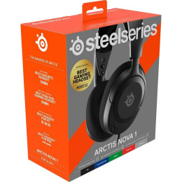 Гарнитура игровая SteelSeries Arctis Nova 1, для компьютера и игровых консолей, накладные, проводные, черный [61606]