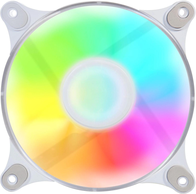 Вентилятор для корпуса GMNG GG-CF120FRGB3-PWMWH RGB 120х120x25 белый 4-pin 26дБ Ret