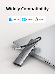 USB концентратор CABLETIME HB01G (CT-HBP1-AG6) 6-в-1 с HDMI, 100W PD для MacBook Pro/Air - Gray