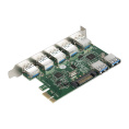 Контроллер ExeGate EXE-317 (PCI-E x1 v2.0, 5*USB3.0 ext. + 2*USB3.0 int., разъем доп.питания, VIA Labs Chipset VL805) EX283717RUS